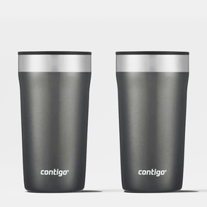 Kit com 2 Copos Termicos Street Cinza Contigo _ 473ml-min